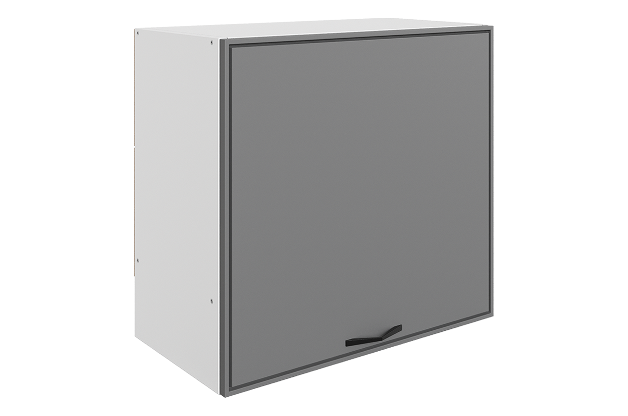 Монако Шкаф навесной под вытяжку L600 Н566 (1 дв. гл.) (белый/графит матовый)
