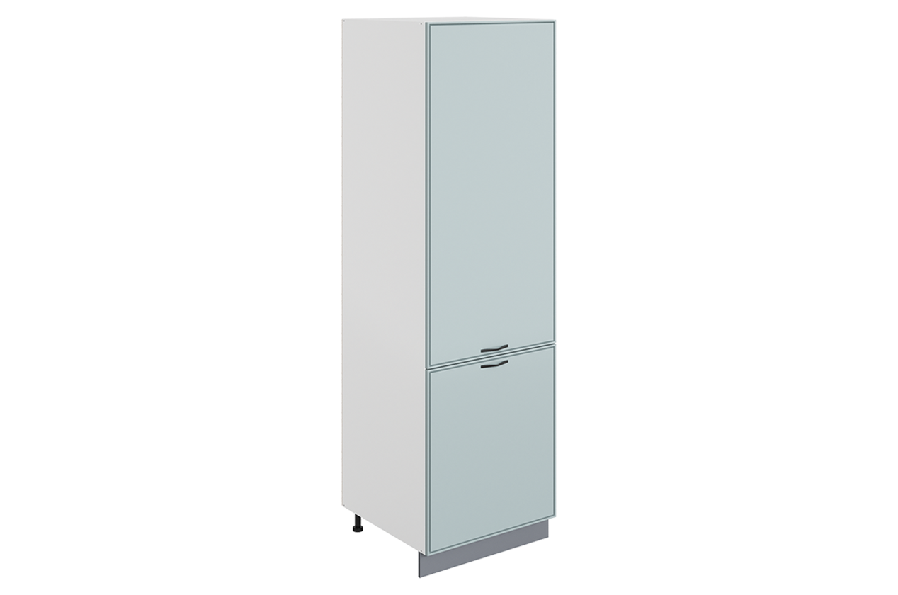 Монако Шкаф-пенал L600 под холодильник (2 дв. гл.) (белый/сизый матовый)