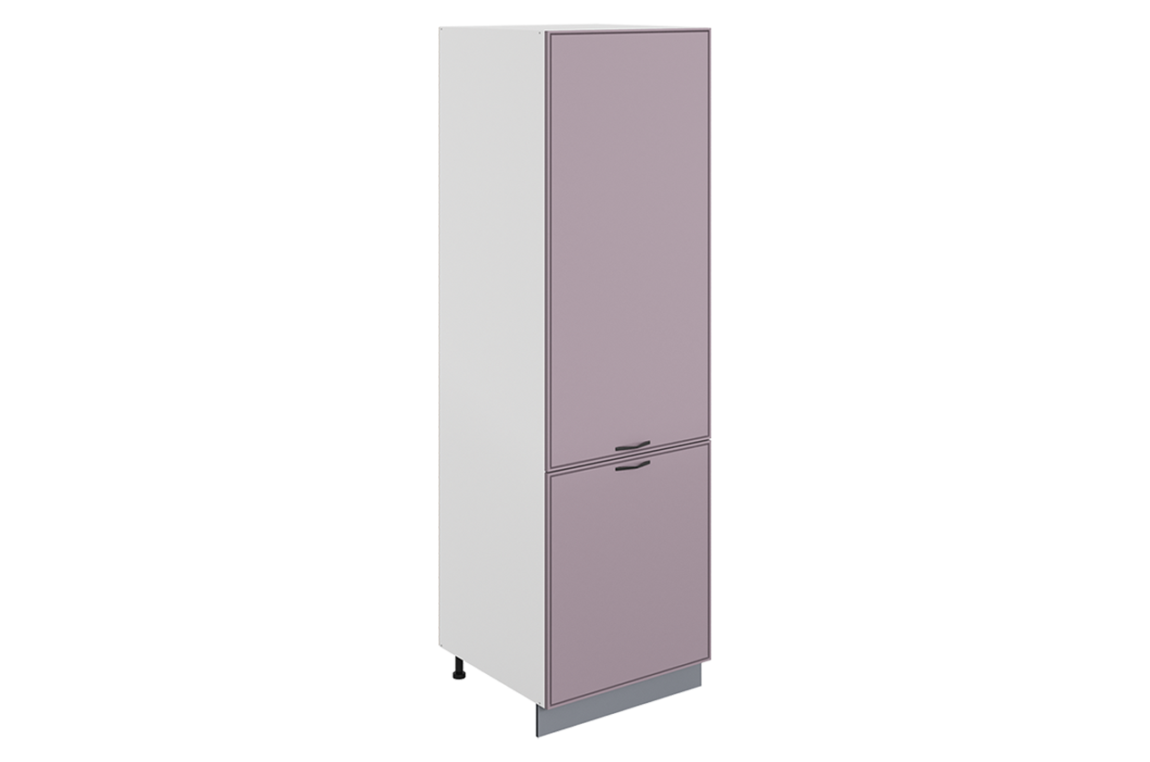Монако Шкаф-пенал L600 под холодильник (2 дв. гл.) (белый/лаванда матовый)