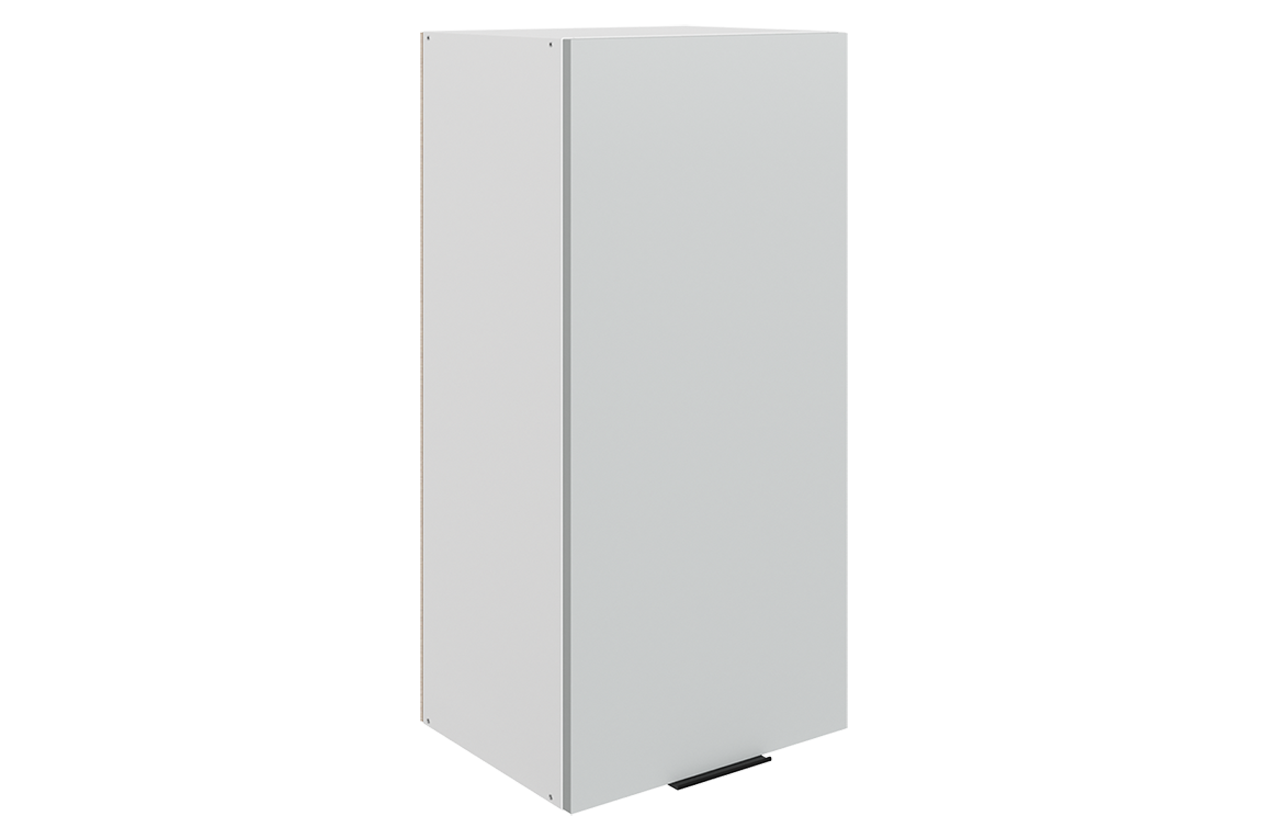 Стоун Шкаф навесной L400 Н900 (1 дв. гл.) (белый/лайт грей софттач)