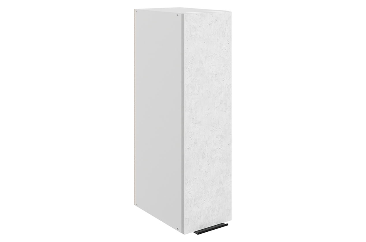 Стоун Шкаф навесной L200 Н720 (1 дв. гл.) (белый/белая скала)