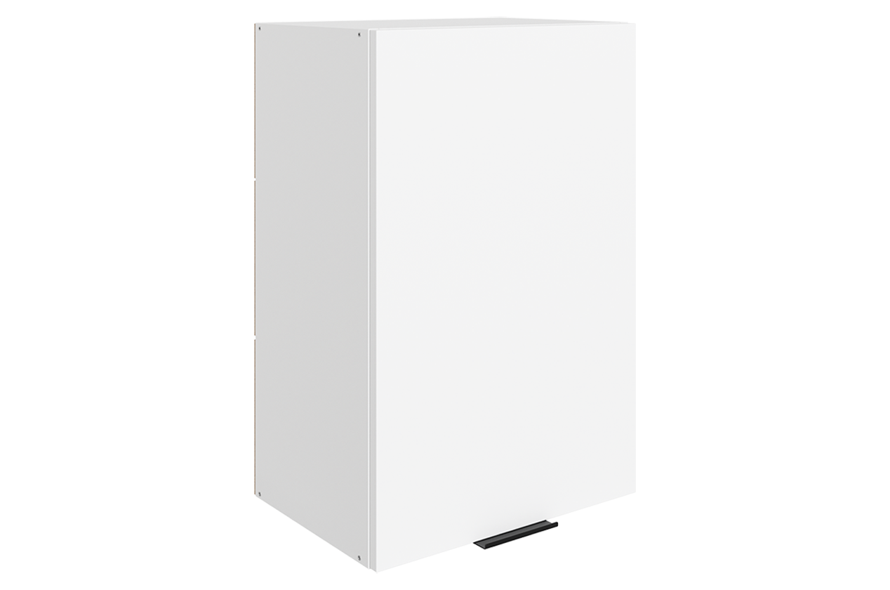 Стоун Шкаф навесной L450 Н720 (1 дв. гл.) (белый/джелато софттач)