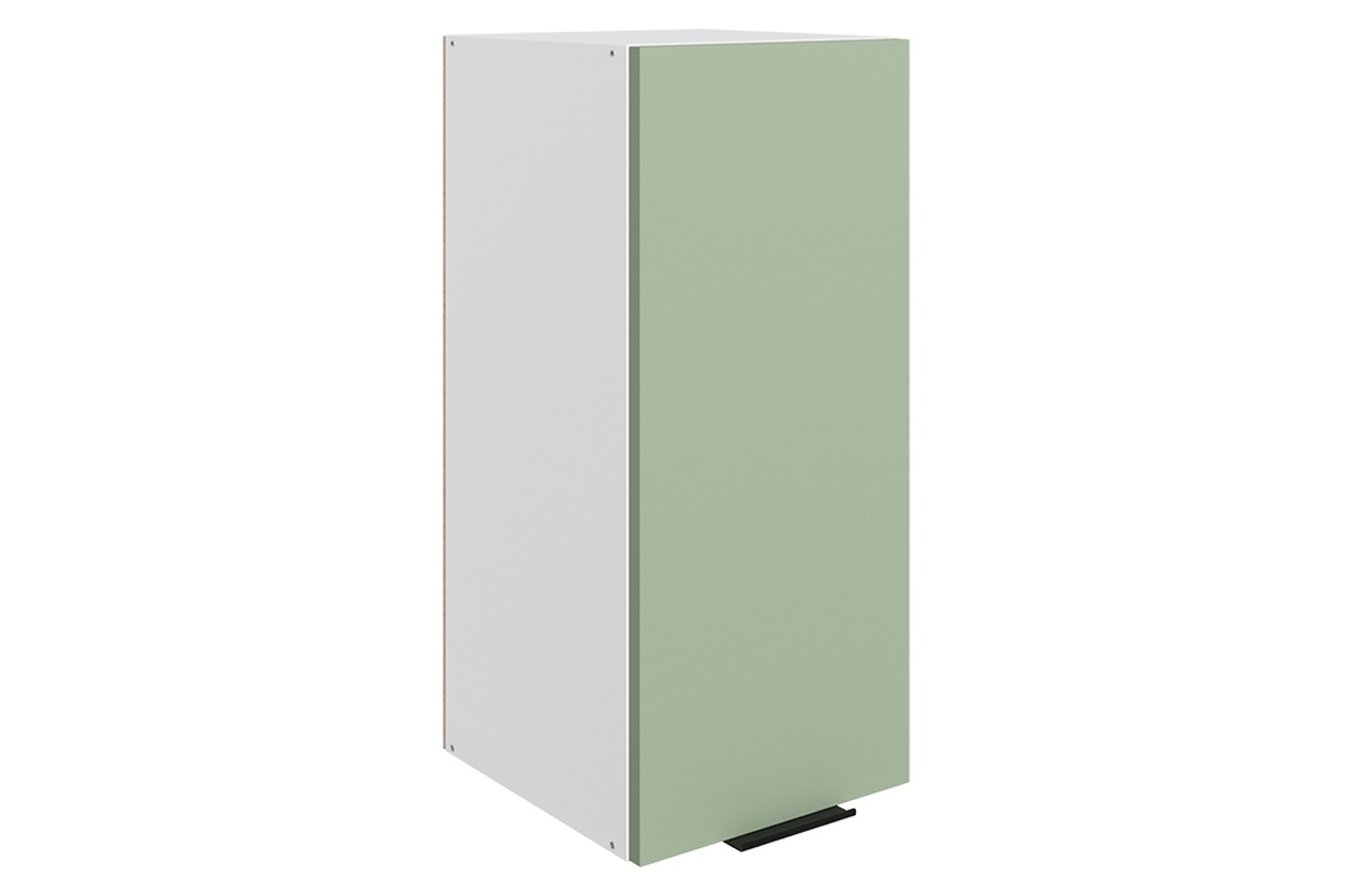 Стоун Шкаф навесной L300 Н720 (1 дв. гл.) (белый/полынь софттач)