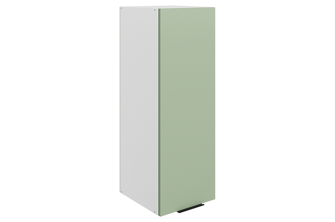 Стоун Шкаф навесной L300 Н900 (1 дв. гл.) (белый/полынь софттач)