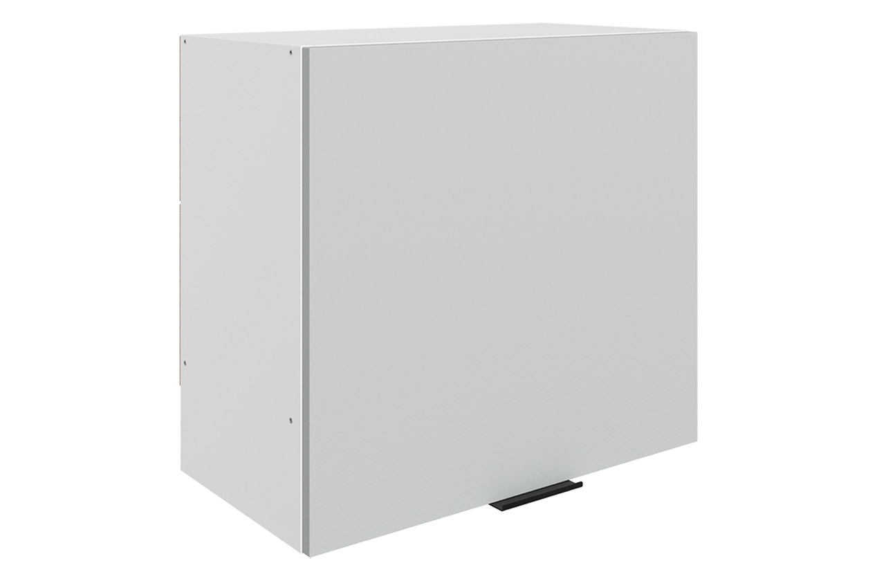 Стоун Шкаф навесной под вытяжку L600 Н566 (1 дв. гл.) (белый/лайт грей софттач)