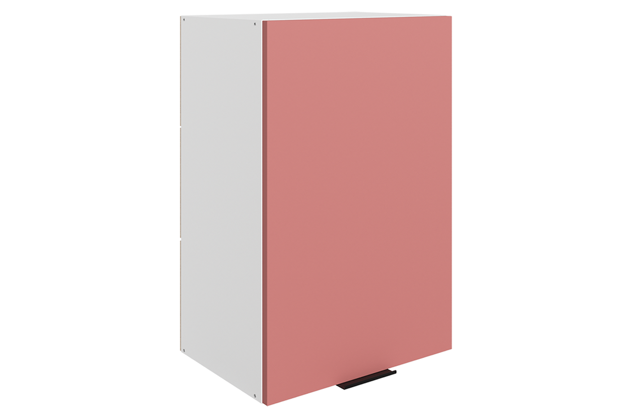 Стоун Шкаф навесной L450 Н720 (1 дв. гл.) (белый/берри софттач)