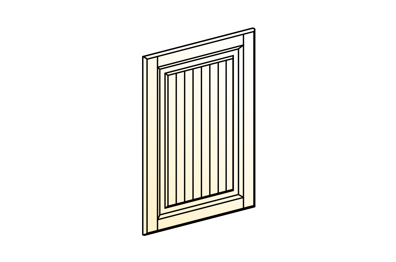 Бавария Дверь (Декор) L551 Шкаф рабочий (ультра)