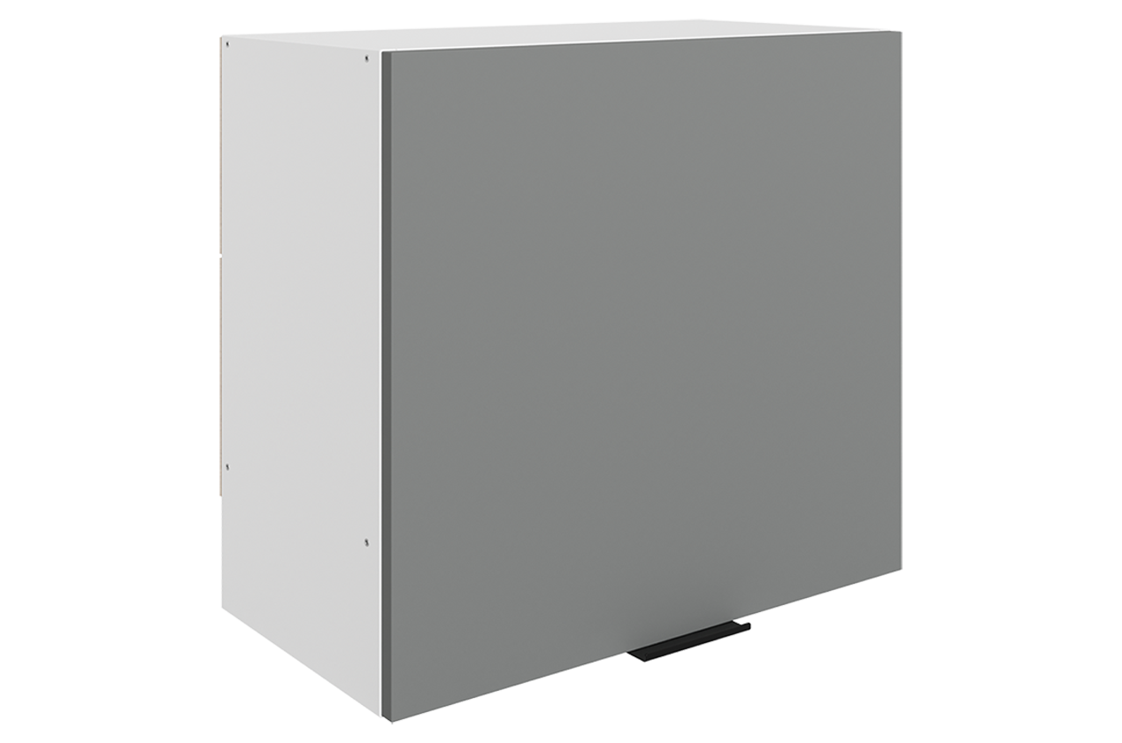 Стоун Шкаф навесной под вытяжку L600 Н566 (1 дв. гл.) (белый/оникс софттач)