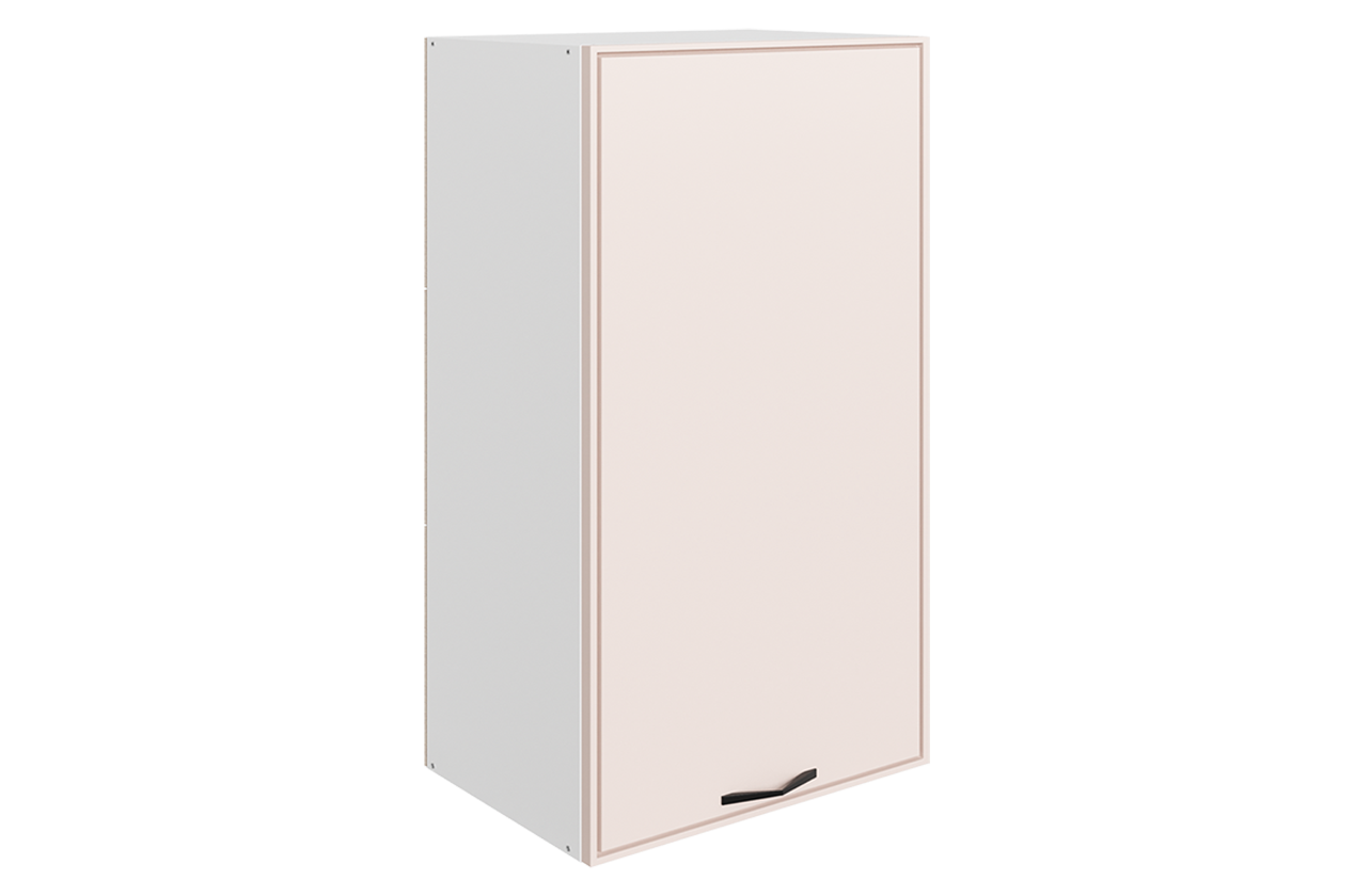 Монако Шкаф навесной L450 Н900 (1 дв. гл.) (белый/айвори матовый)