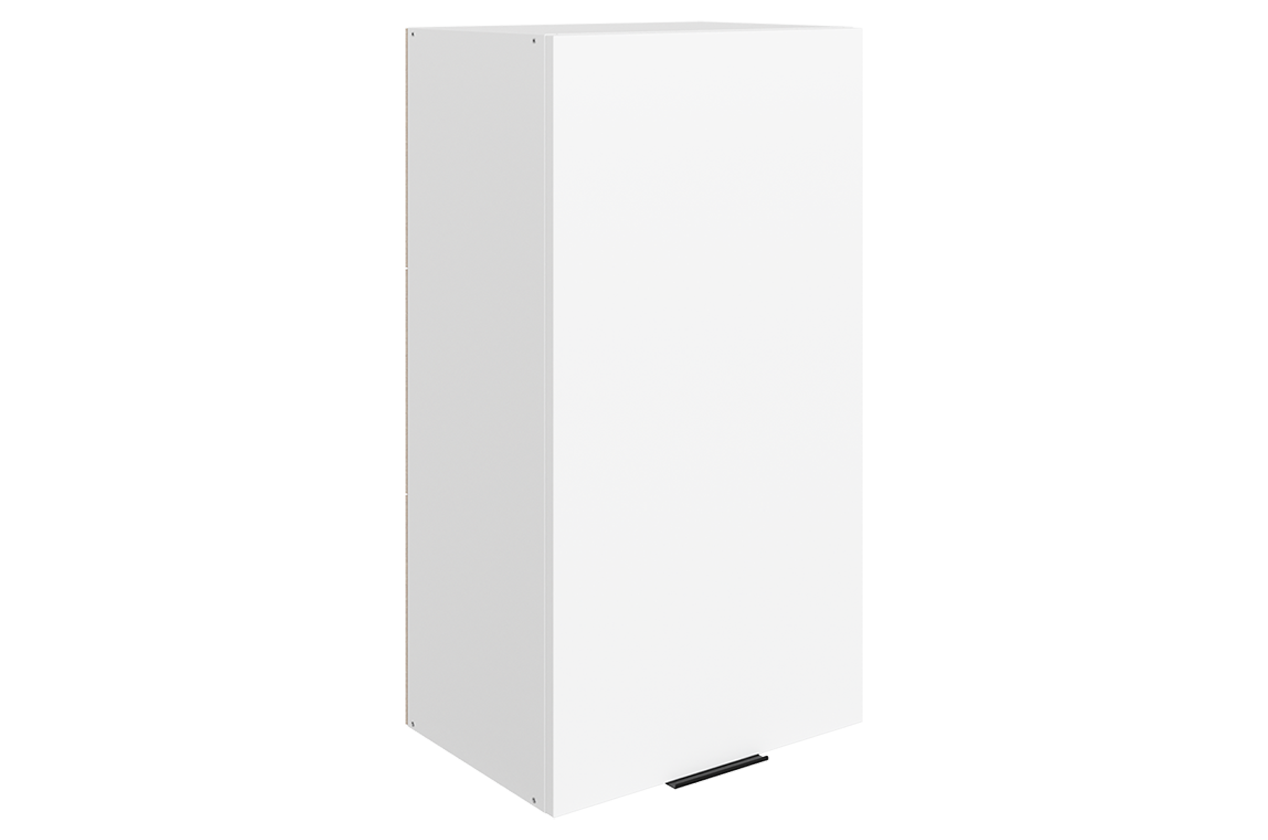 Стоун Шкаф навесной L450 Н900 (1 дв. гл.) (белый/джелато софттач)