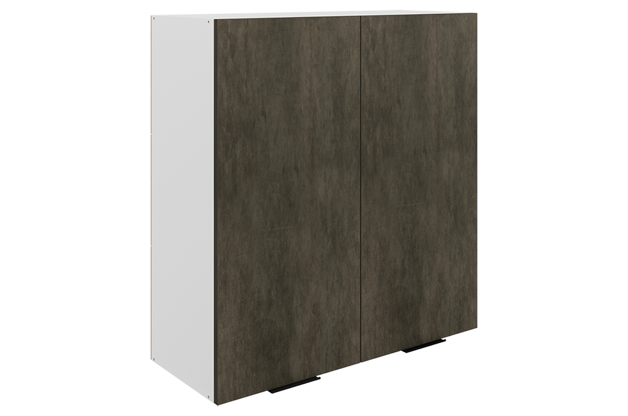 Стоун Шкаф навесной L800 Н900 (2 дв. гл.) (белый/камень темно-серый)