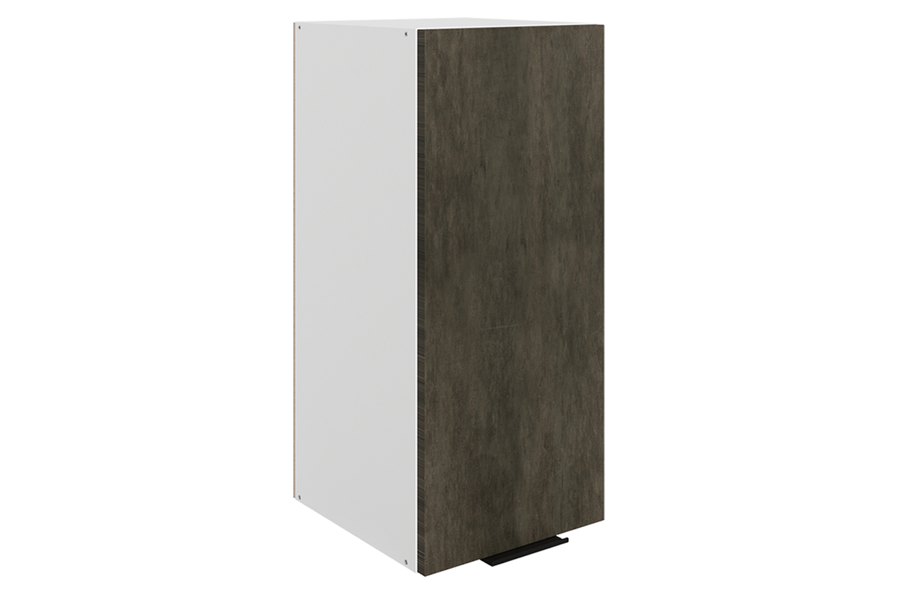 Стоун Шкаф навесной L300 Н720 (1 дв. гл.) (белый/камень темно-серый)