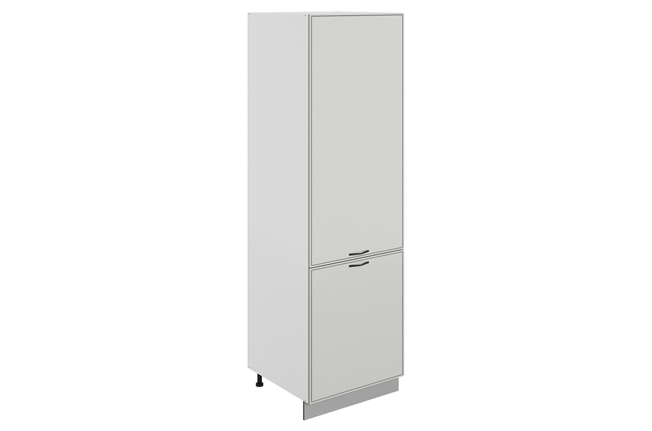Монако Шкаф-пенал L600 под холодильник (2 дв. гл.) (белый/маус матовый)