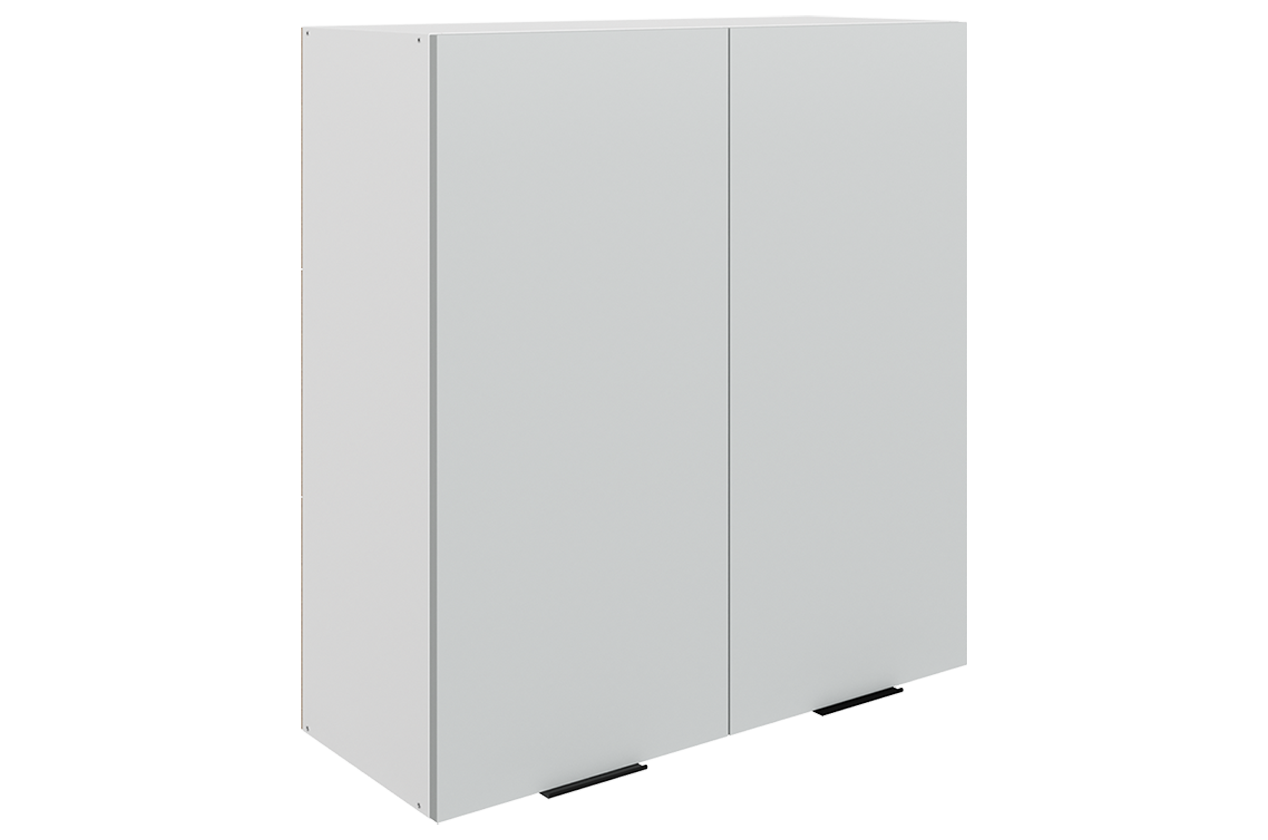 Стоун Шкаф навесной L800 Н900 (2 дв. гл.) (белый/лайт грей софттач)