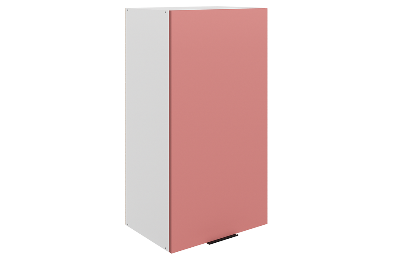 Стоун Шкаф навесной L450 Н900 (1 дв. гл.) (белый/берри софттач)