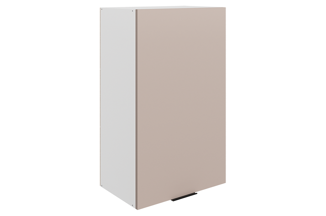 Стоун Шкаф навесной L500 Н900 (1 дв. гл.) (белый/грей софттач)