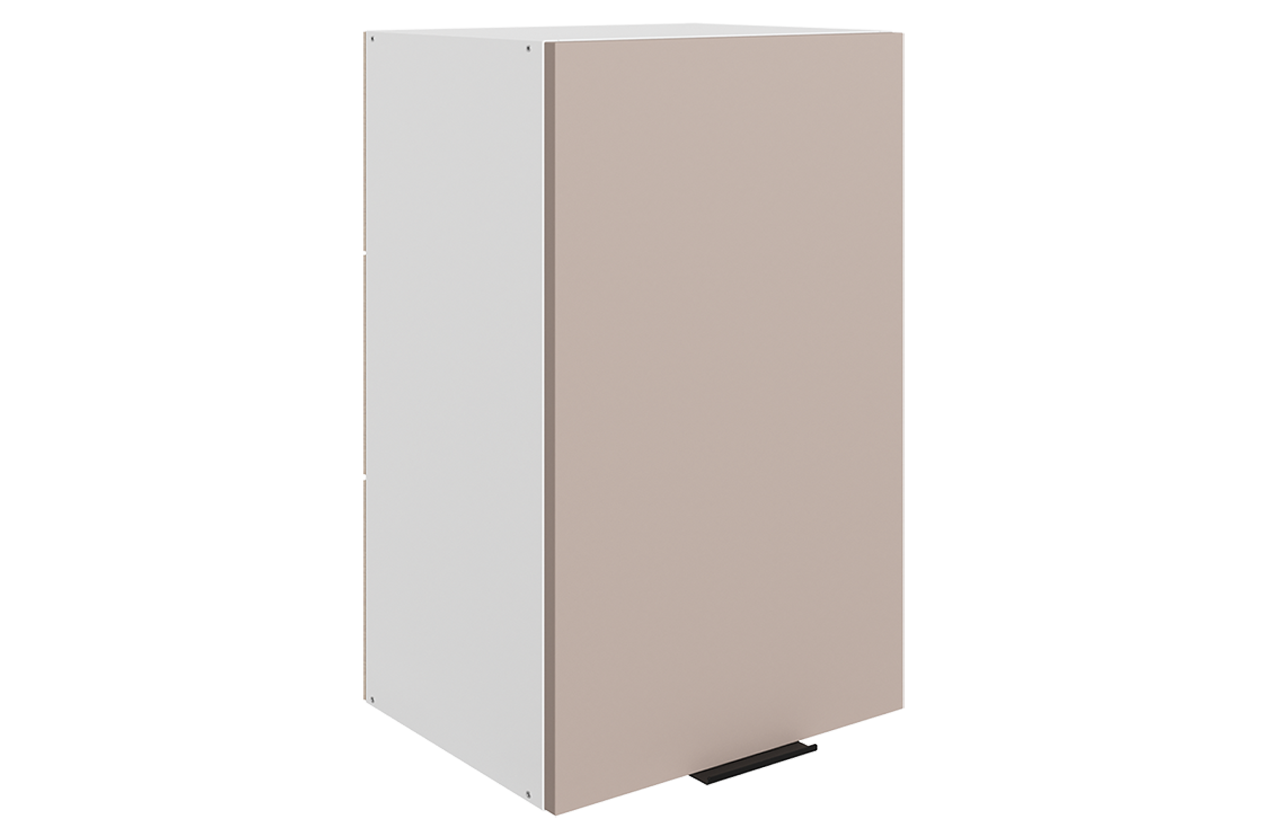 Стоун Шкаф навесной L400 Н720 (1 дв. гл.) (белый/грей софттач)