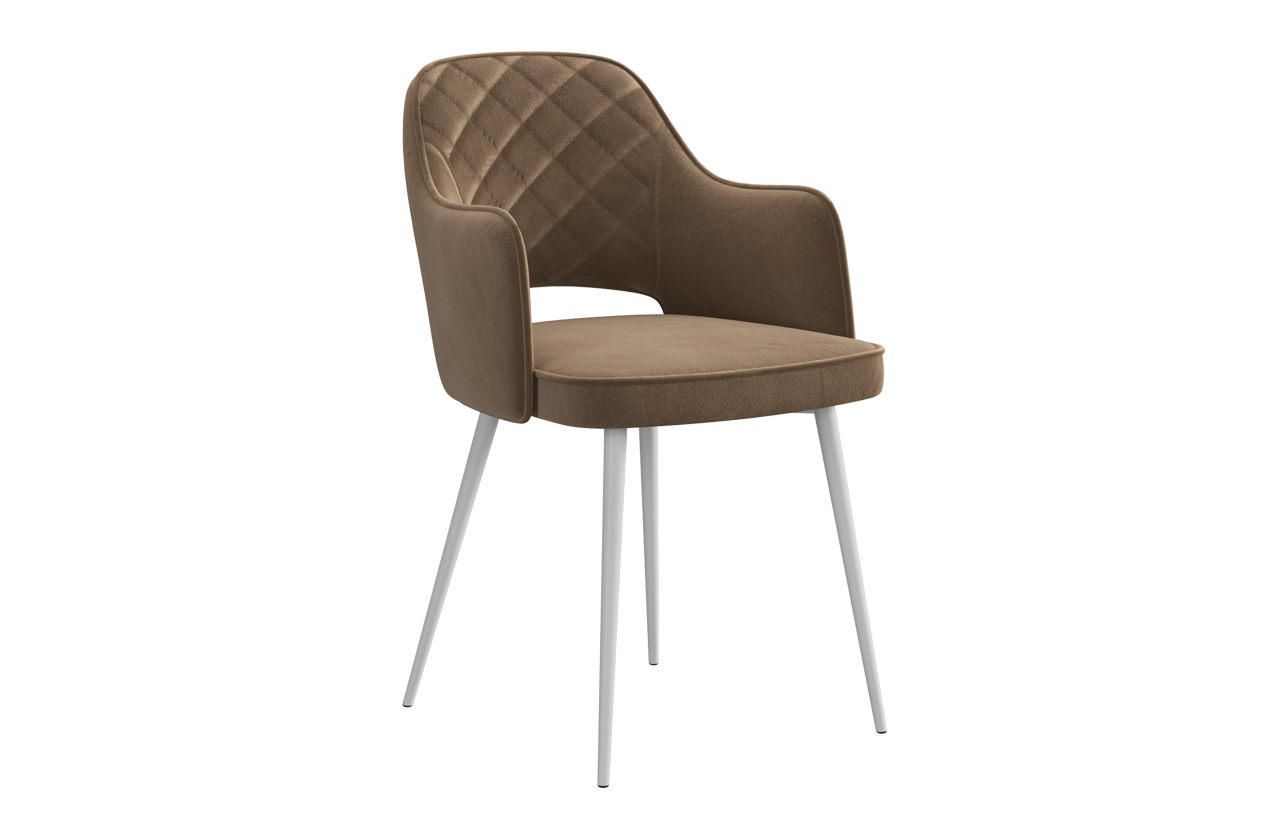 Стул Оксфорд Т1 (беж (велюр)/белый)