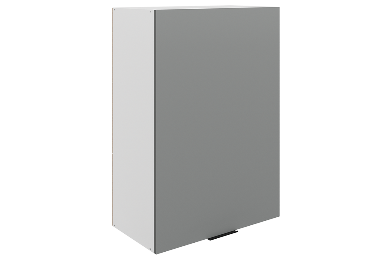 Стоун Шкаф навесной L600 Н900 (1 дв. гл.) (белый/оникс софттач)