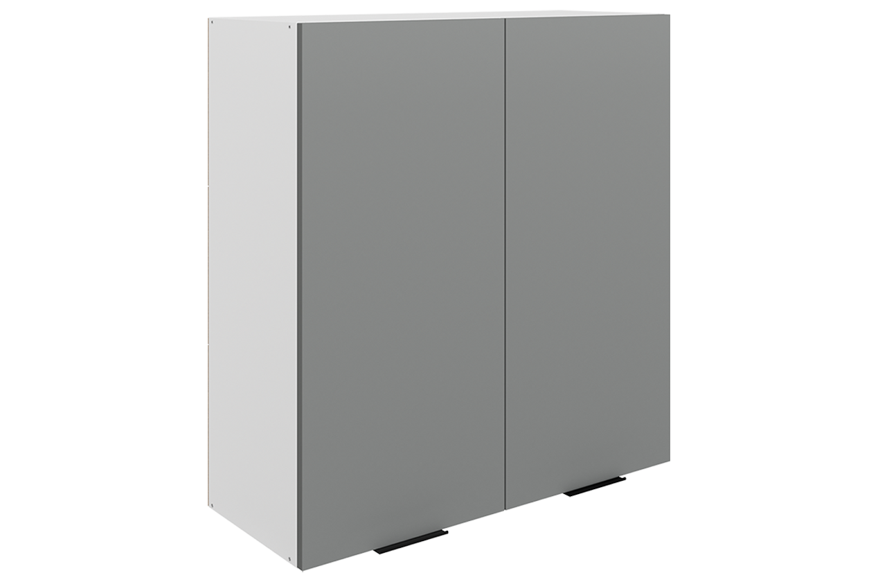 Стоун Шкаф навесной L800 Н900 (2 дв. гл.) (белый/оникс софттач)