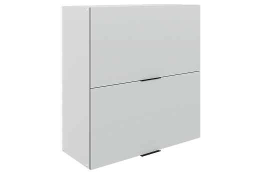 Стоун Шкаф навесной L800 Н900 (2 дв. гл. гориз.) (белый/лайт грей софттач)