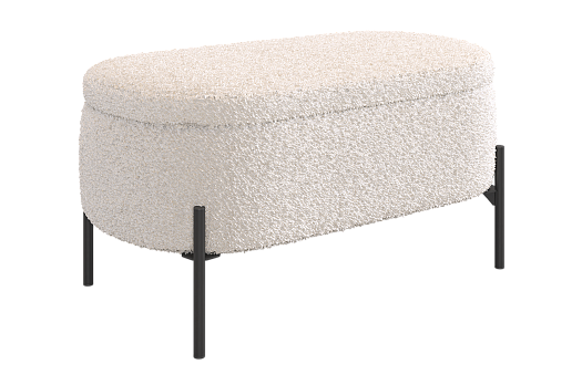 Пуф Барни (белый (плюш))