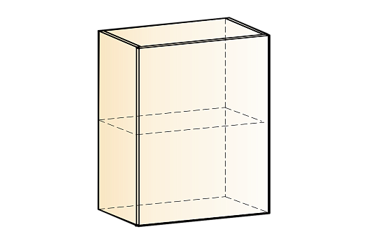 Бостон Шкаф навесной L600 Н720 (1 дв. гл.) (белый/графит глянец)