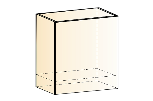 Бостон Шкаф навесной под вытяжку L600 Н566 (1 дв. гл.) (белый/графит глянец)