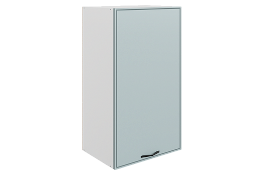 Монако Шкаф навесной L450 Н900 (1 дв. гл.) (белый/сизый матовый)
