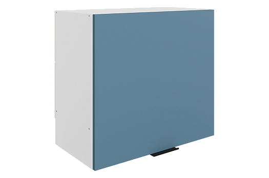Стоун Шкаф навесной под вытяжку L600 Н566 (1 дв. гл.) (белый/изумруд софттач)