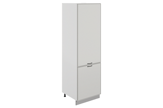 Монако Шкаф-пенал L600 под холодильник (2 дв. гл.) (белый/маус матовый)