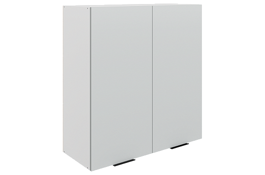 Стоун Шкаф навесной L800 Н900 (2 дв. гл.) (белый/лайт грей софттач)