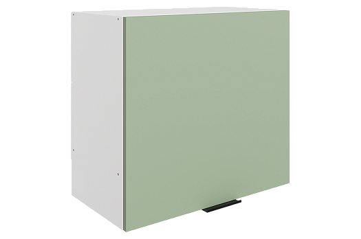 Стоун Шкаф навесной под вытяжку L600 Н566 (1 дв. гл.) (белый/полынь софттач)
