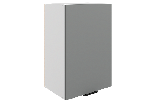 Стоун Шкаф навесной L450 Н720 (1 дв. гл.) (белый/оникс софттач)