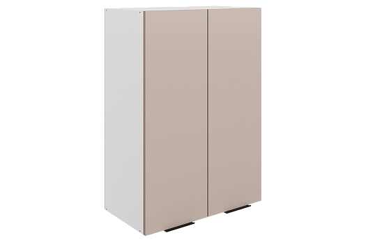 Стоун Шкаф навесной L600 Н900 (2 дв. гл.) (белый/грей софттач)