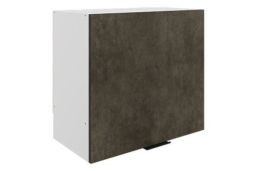 Стоун Шкаф навесной под вытяжку L600 Н566 (1 дв. гл.) (белый/камень темно-серый)