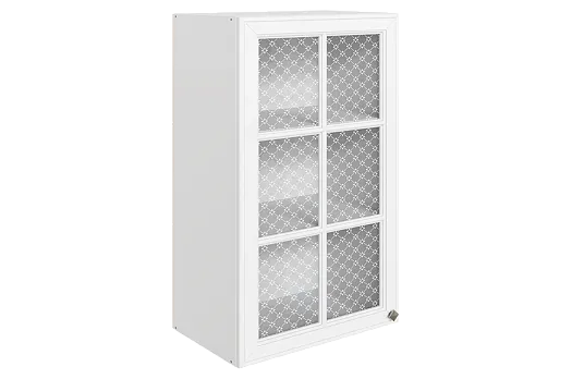 Мишель Шкаф навесной L500 Н900 (1 дв. реш.) (эмаль) (белый/белый)