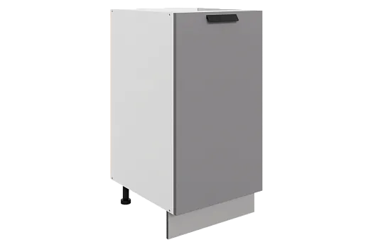 Джаз Шкаф рабочий L400 (1 дв. гл.) (эмаль) (белый/серый)