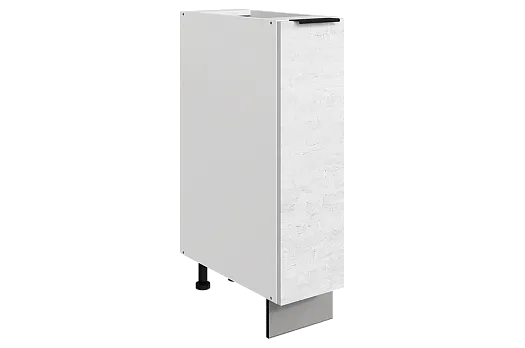 Стоун Шкаф рабочий L200 (1 дв. гл.) (белый/белая скала)
