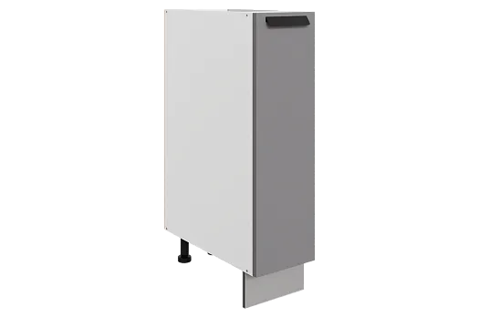 Джаз Шкаф рабочий L200 (1 дв. гл.) (эмаль) (белый/серый)