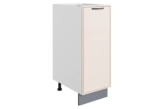 Монако Шкаф рабочий L300 (1 дв. гл.) (белый/айвори матовый)