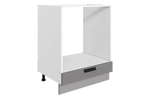 Джаз Шкаф рабочий под духовку L600 (1 ящ.) (эмаль) (белый/серый)
