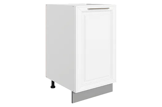 Мишель Шкаф рабочий L400 (1 дв. гл.) (эмаль) (белый/белый)