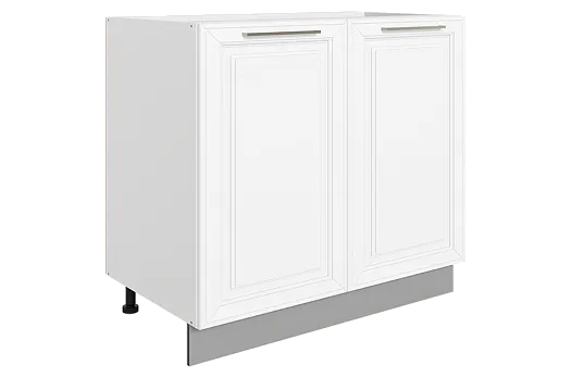 Мишель Шкаф рабочий L800 (2 дв. гл.) (эмаль) (белый/белый)