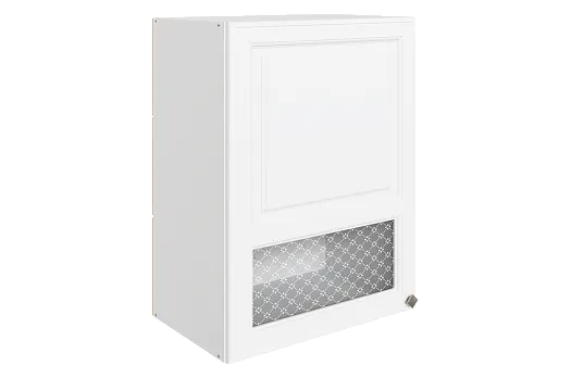 Мишель Шкаф навесной L500 Н720 (1 дв.окош.) (эмаль) (белый/белый)