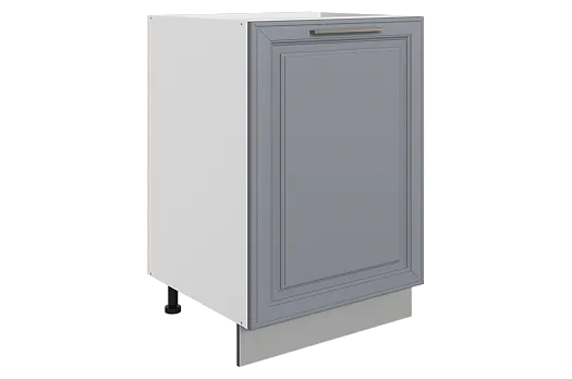 Мишель Шкаф рабочий L500 (1 дв. гл.) (эмаль) (белый/серый)