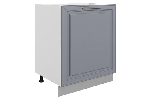 Мишель Шкаф рабочий L600 (1 дв. гл.) (эмаль) (белый/серый)