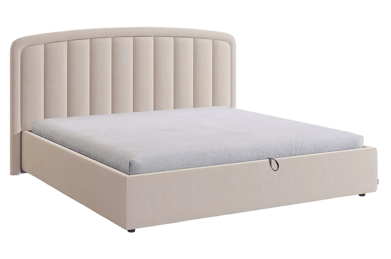 Кровать с подъемным механизмом Сиена 2 180х200 см (крем (велюр))