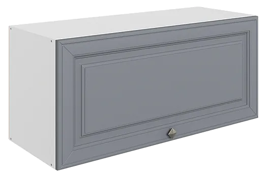 Мишель Шкаф навесной L800 Н360 (1 дв. гл.) (эмаль) (белый/серый)