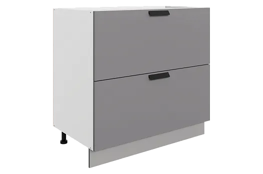 Джаз Шкаф рабочий L800 Старт (2 ящ.) (эмаль) (белый/серый)